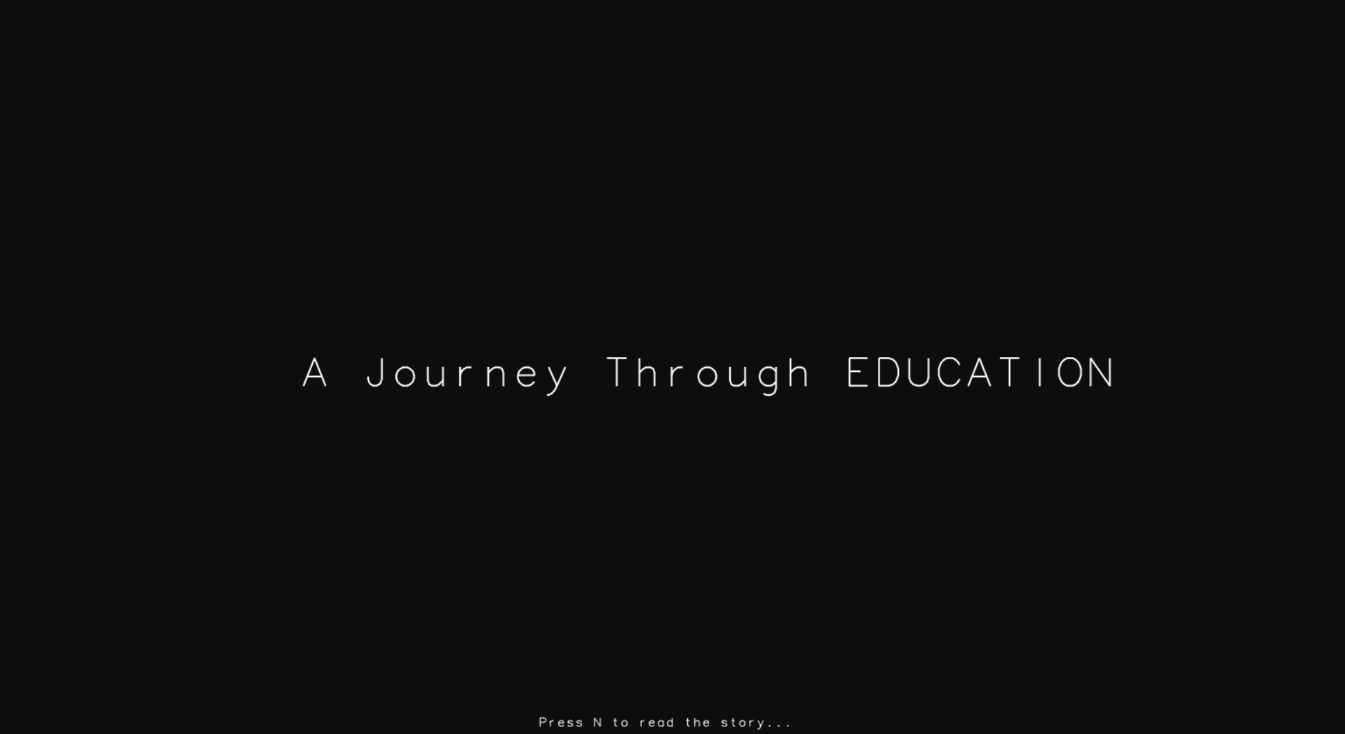 A Journey Through Education — OpenGL intro screen